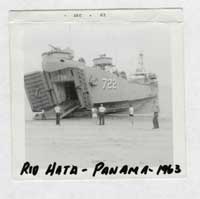 LST 722 - Dodge County high and dry 1963 in Panama